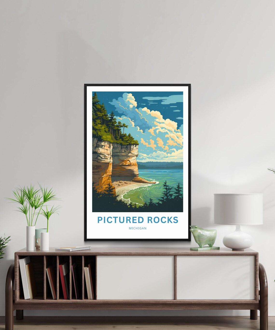 Personalized Pictured Rocks Travel Poster, Michigan - Image 2