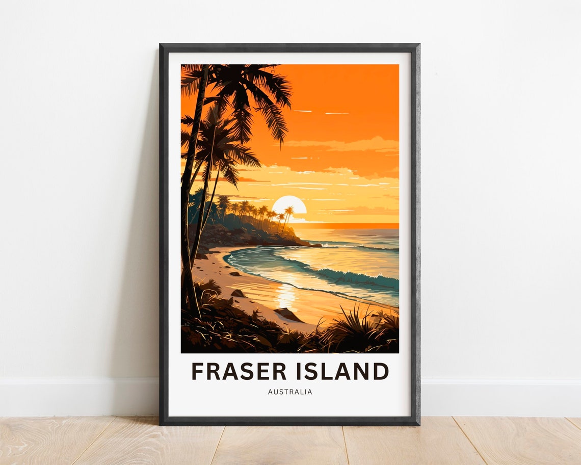Fraser Island Australia Breathtaking Sunset Over The Ocean Poster