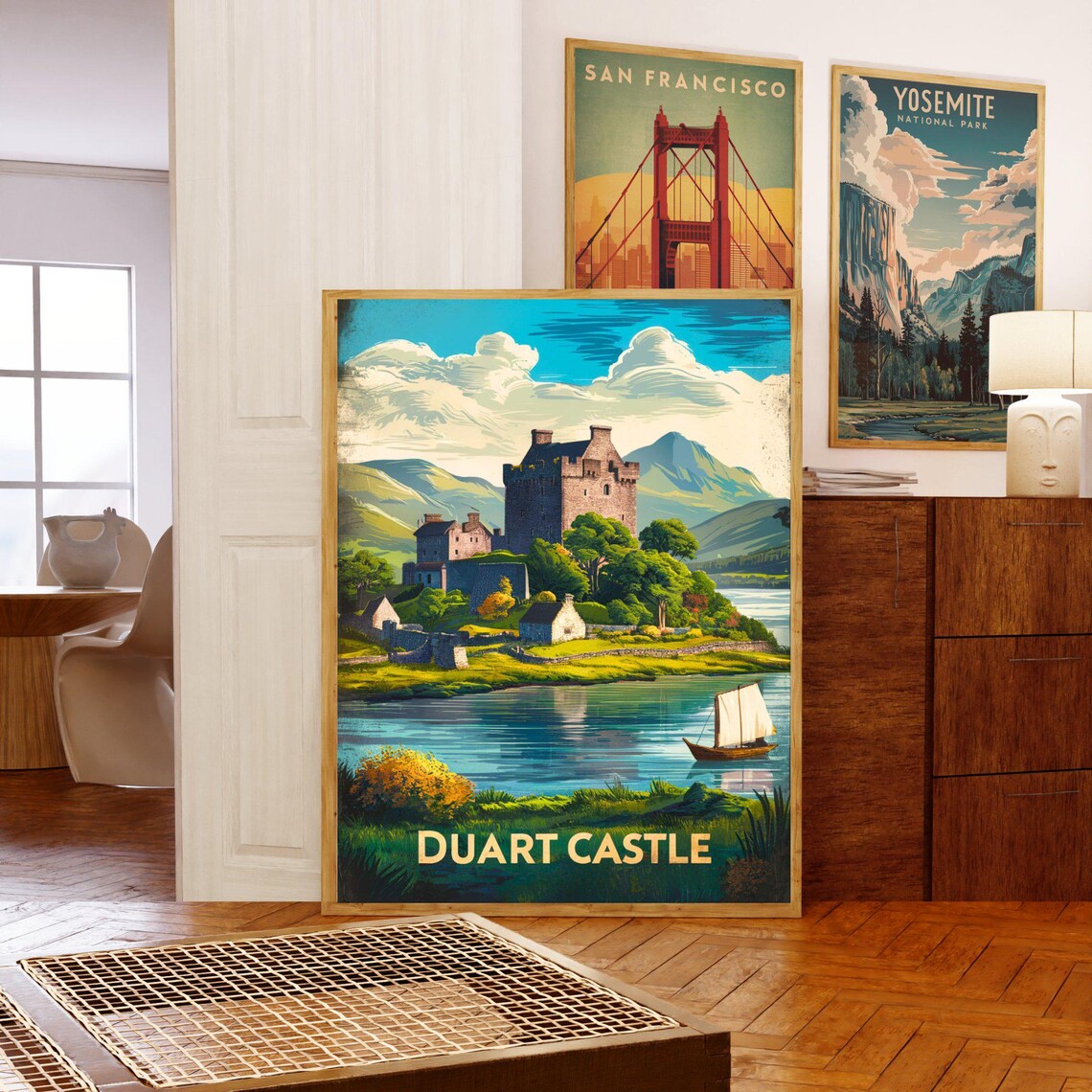Duart Castle Vintage Travel Poster, Scotland Travel Poster - Image 5