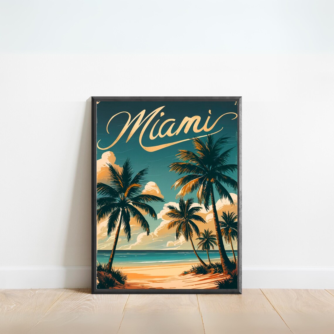 Miami Vintage Travel Poster, Florida Travel Poster