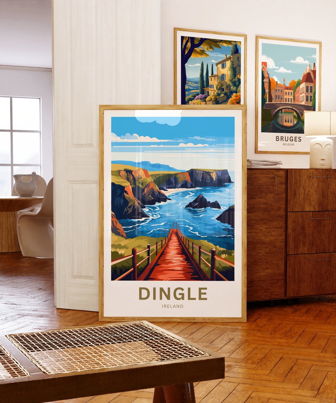 Personalized Dingle Ireland Coastal Cliffs Custom Text Poster - Image 5