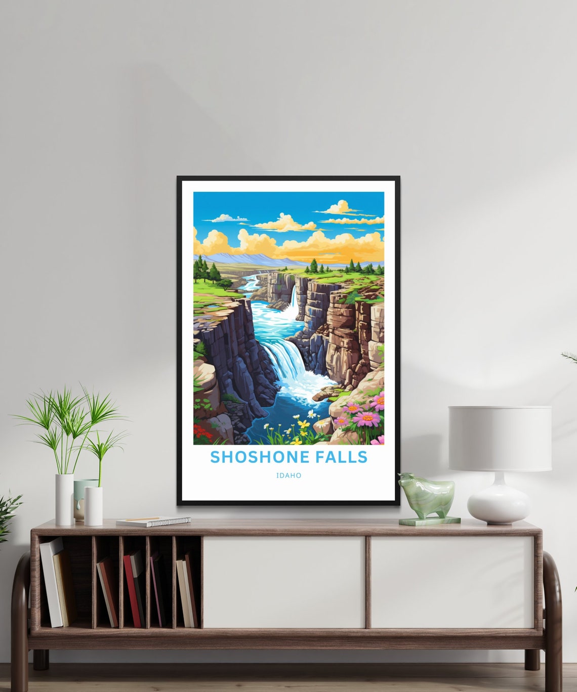 Shoshone Falls Idaho Canyon Waterfall River Gorge Travel Poster - Image 2