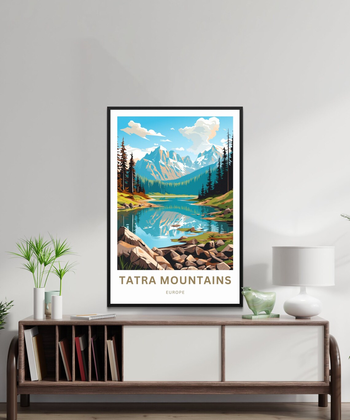 Tatra Mountains Europe Alpine Lake Reflection Peaks Travel Poster - Image 2