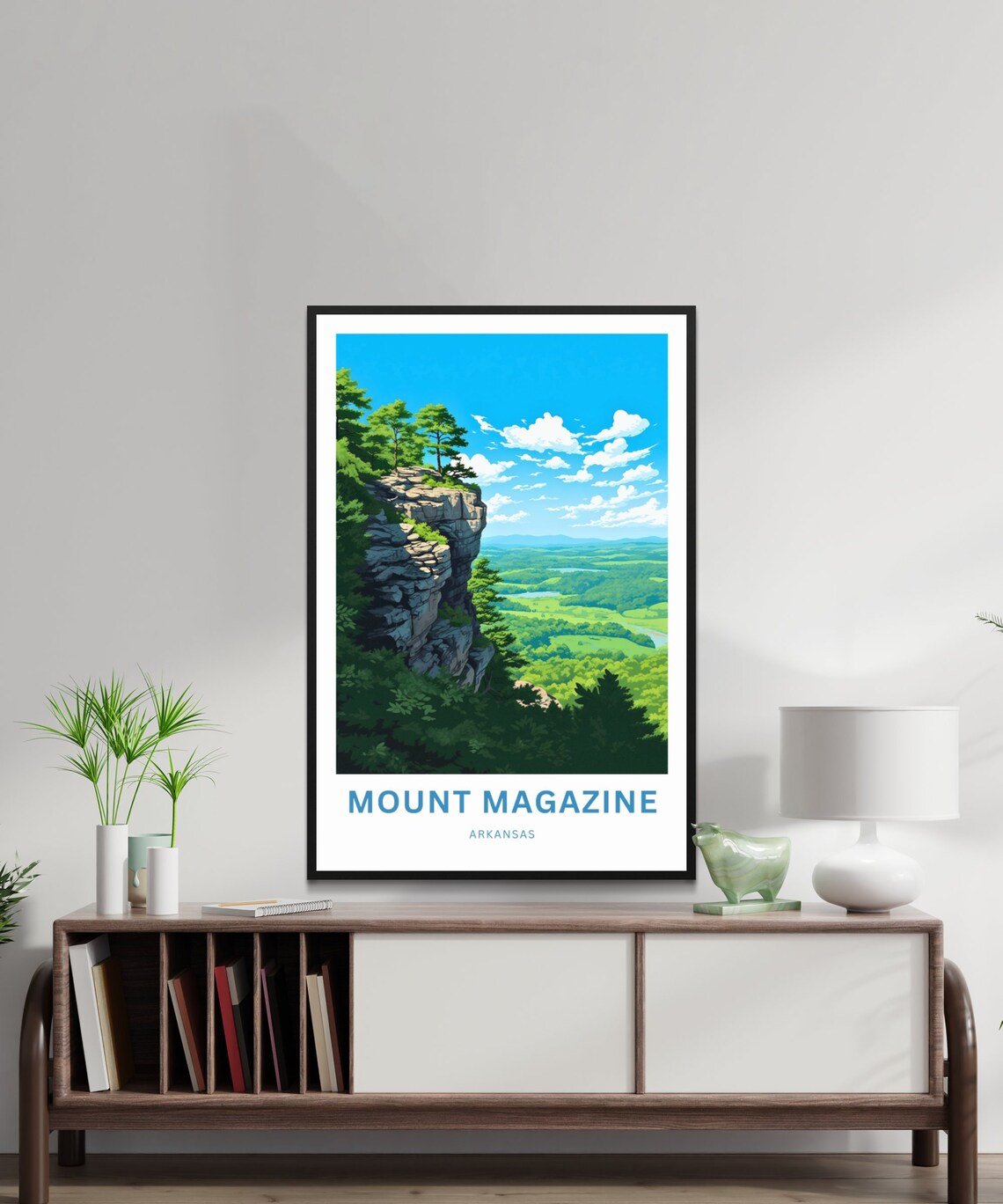 Mount Magazine Arkansas Cliff Overlook Green Valley Travel Poster - Image 2