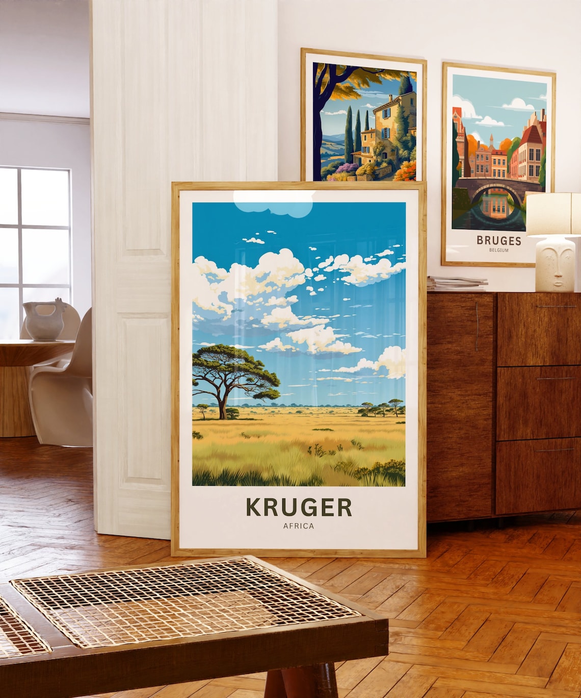 Kruger Africa Savanna Landscape Acacia Tree Wildlife Travel Poster - Image 5