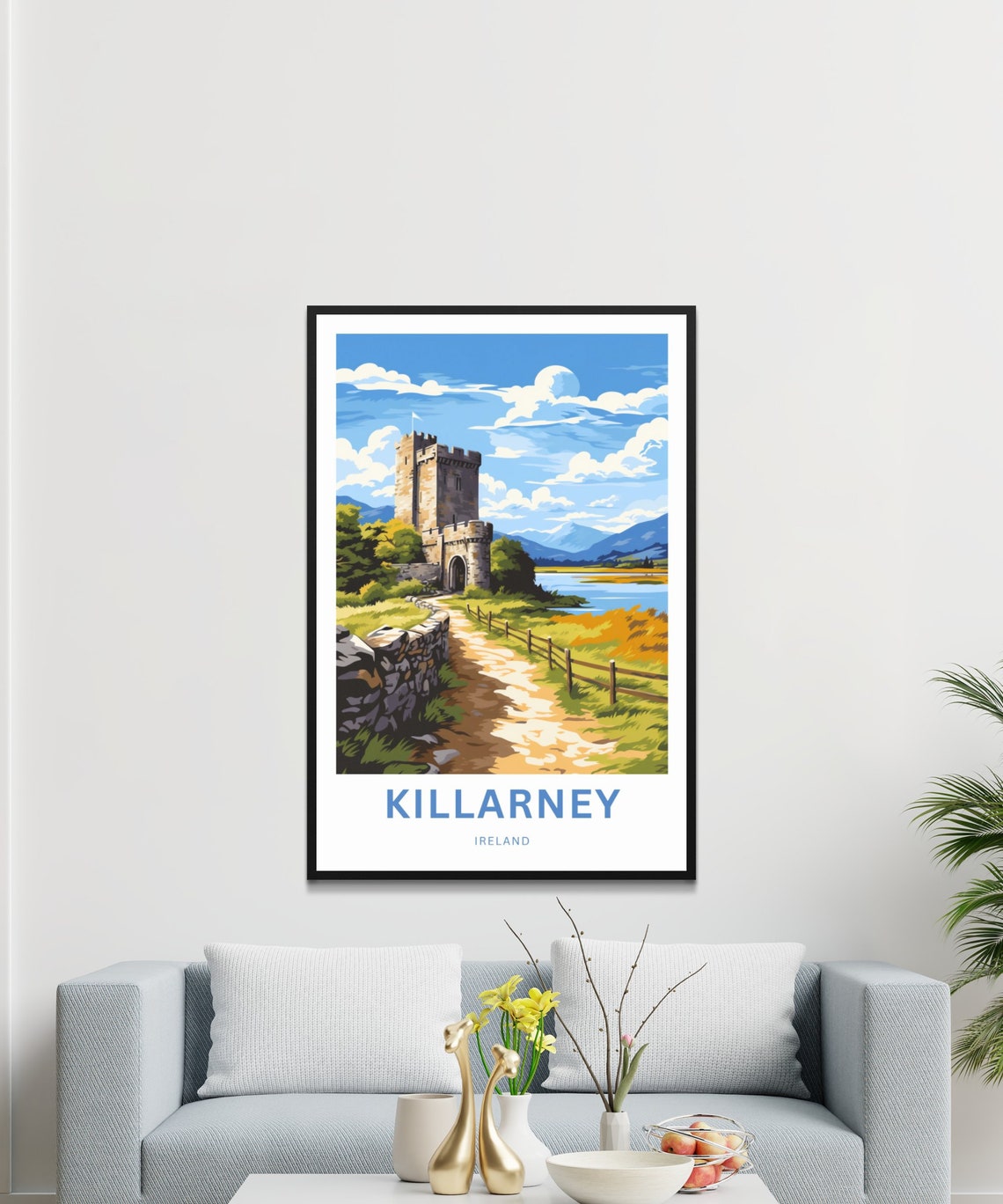 Killarney Ireland Tower House Path Scenic Personalized Poster - Image 3