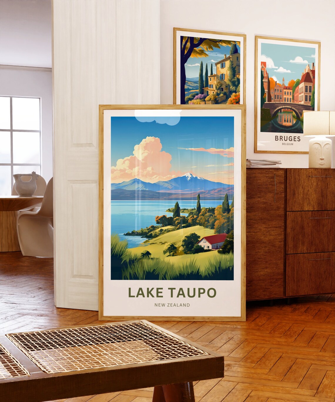 Personalized Lake Taupo Travel Poster, New Zealand - Image 5