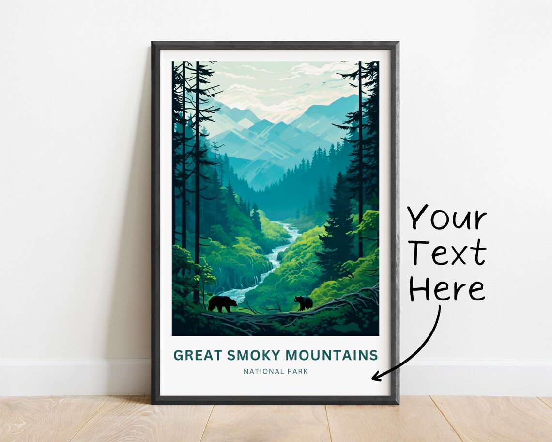 Personalized Great Smoky Mountains Travel Poster
