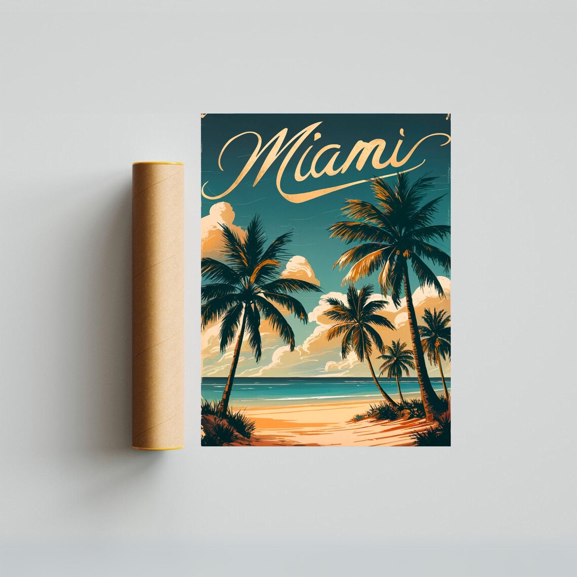 Miami Vintage Travel Poster, Florida Travel Poster - Image 2