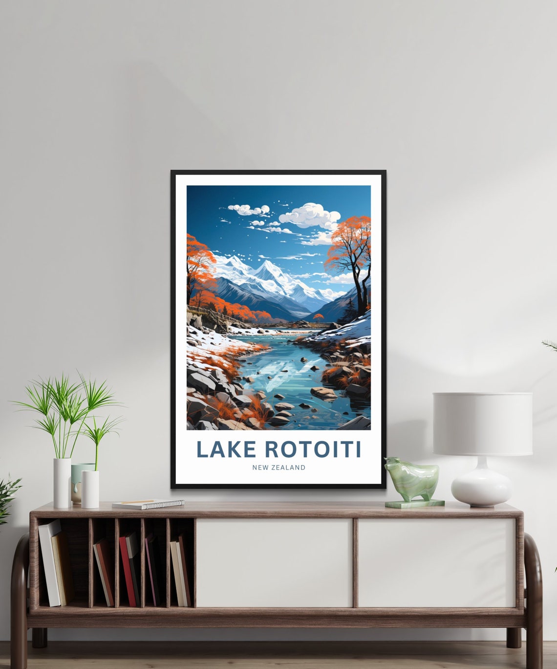 Lake Rotoiti Travel Print Lake Rotoiti Poster New Zealand Wall Art Framed Present Gift New Zealand Present - Image 2