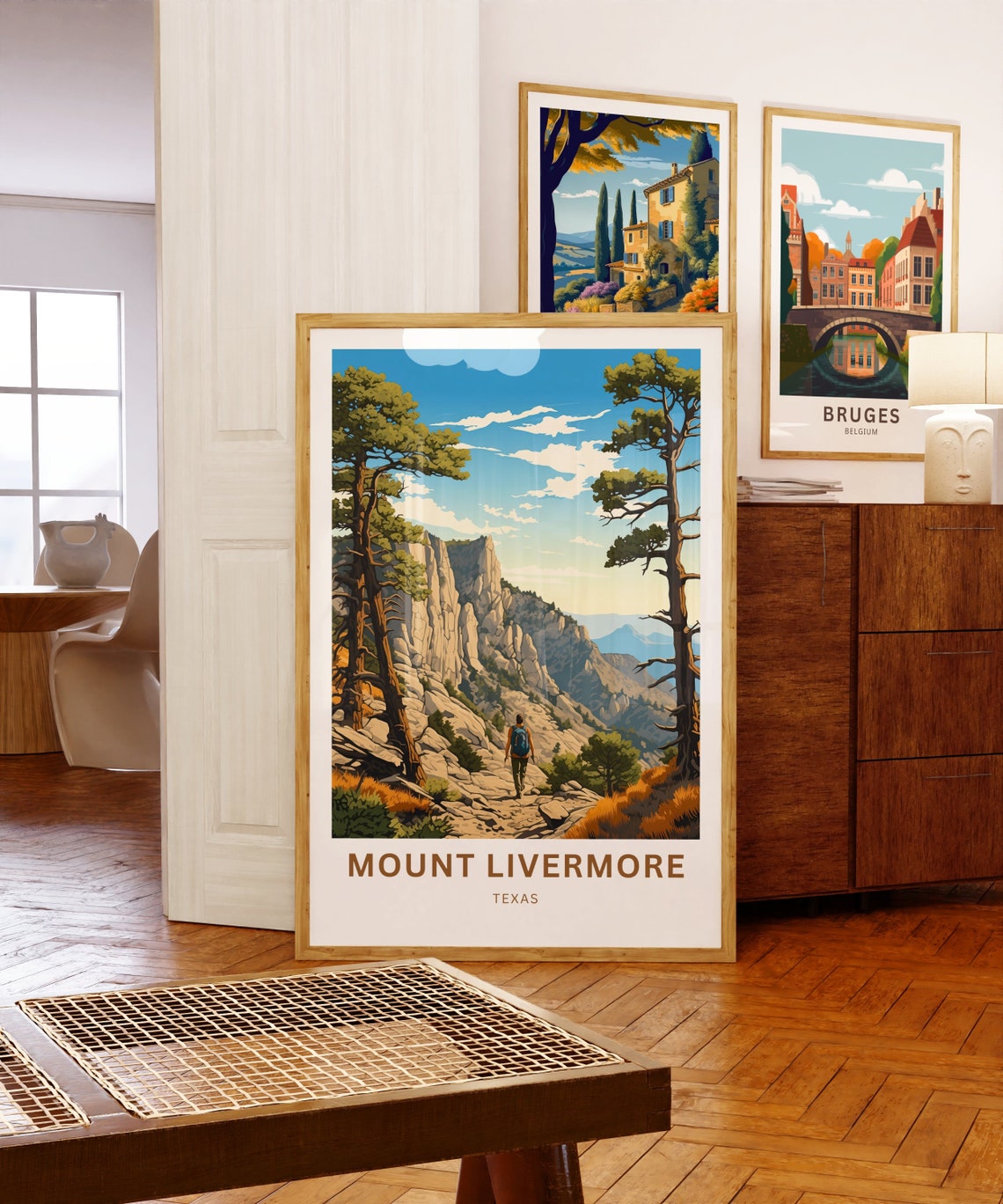 Personalized Mount Livermore Texas Hiker Trail Custom Poster - Image 5