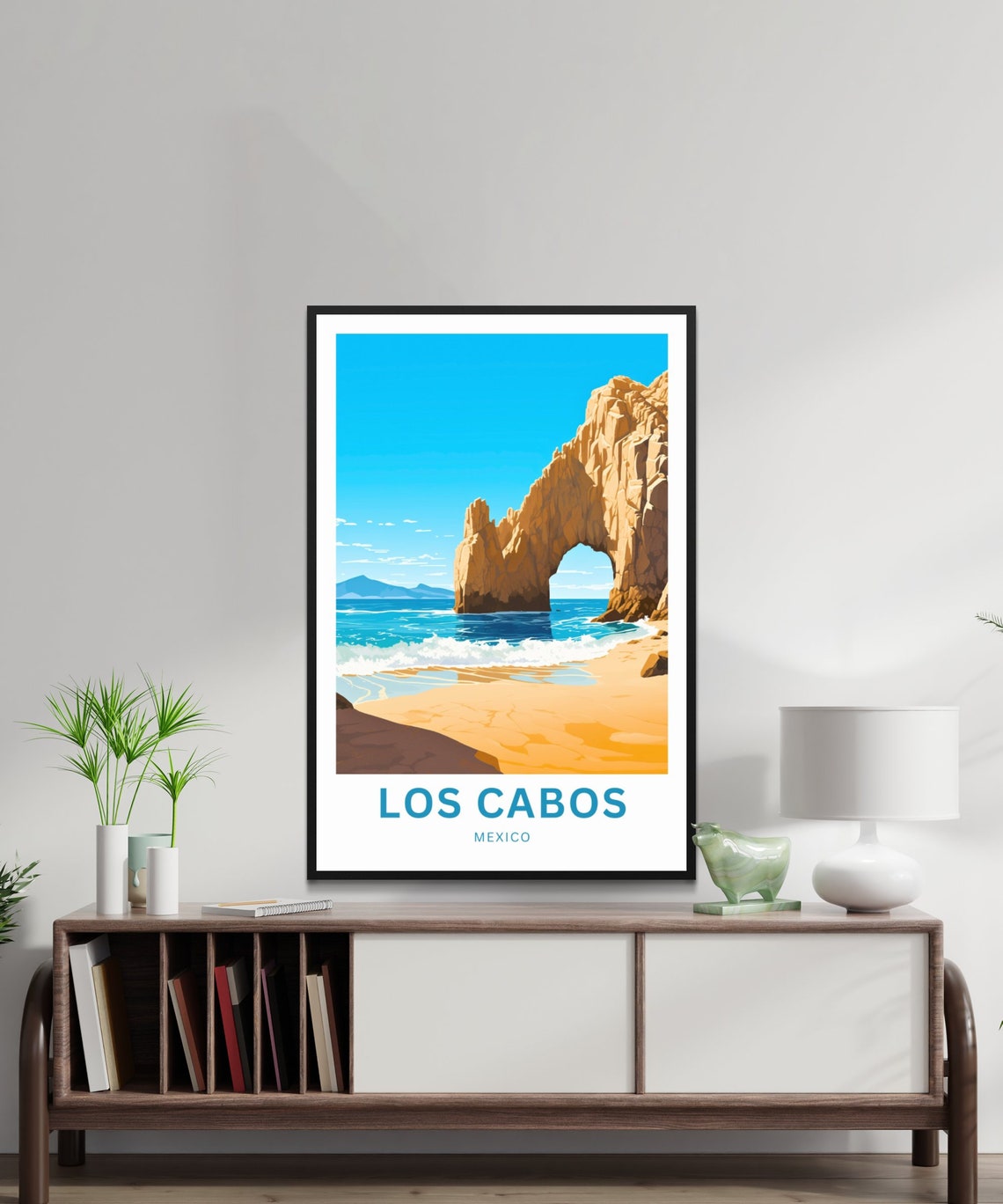 Personalized Los Cabos Travel Print Los Cabos Mexico Wall Art Framed Present Gift Baja California Peninsula Present - Image 3
