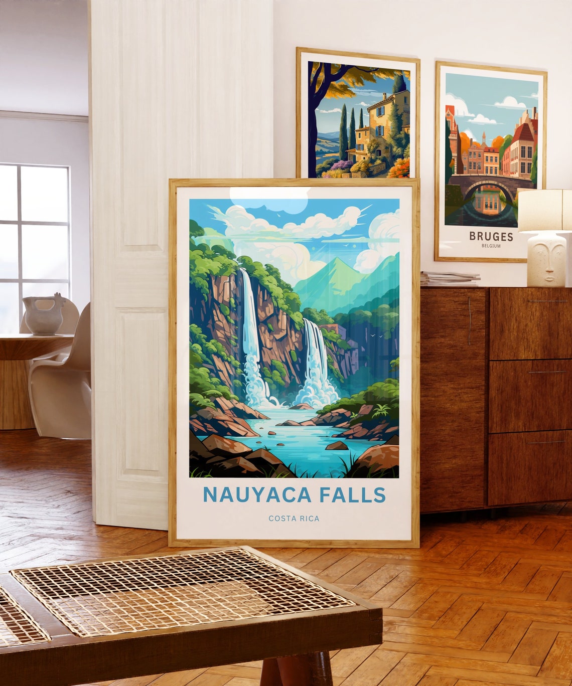 Nauyaca Falls Costa Rica Twin Cascade Turquoise Pool Travel Poster - Image 5