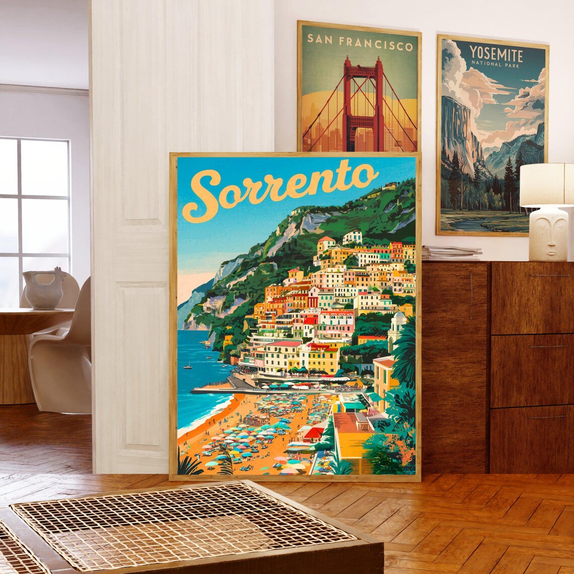Sorrento Italy Seaside Cliffside Beach Town Coast Travel Poster - Image 5