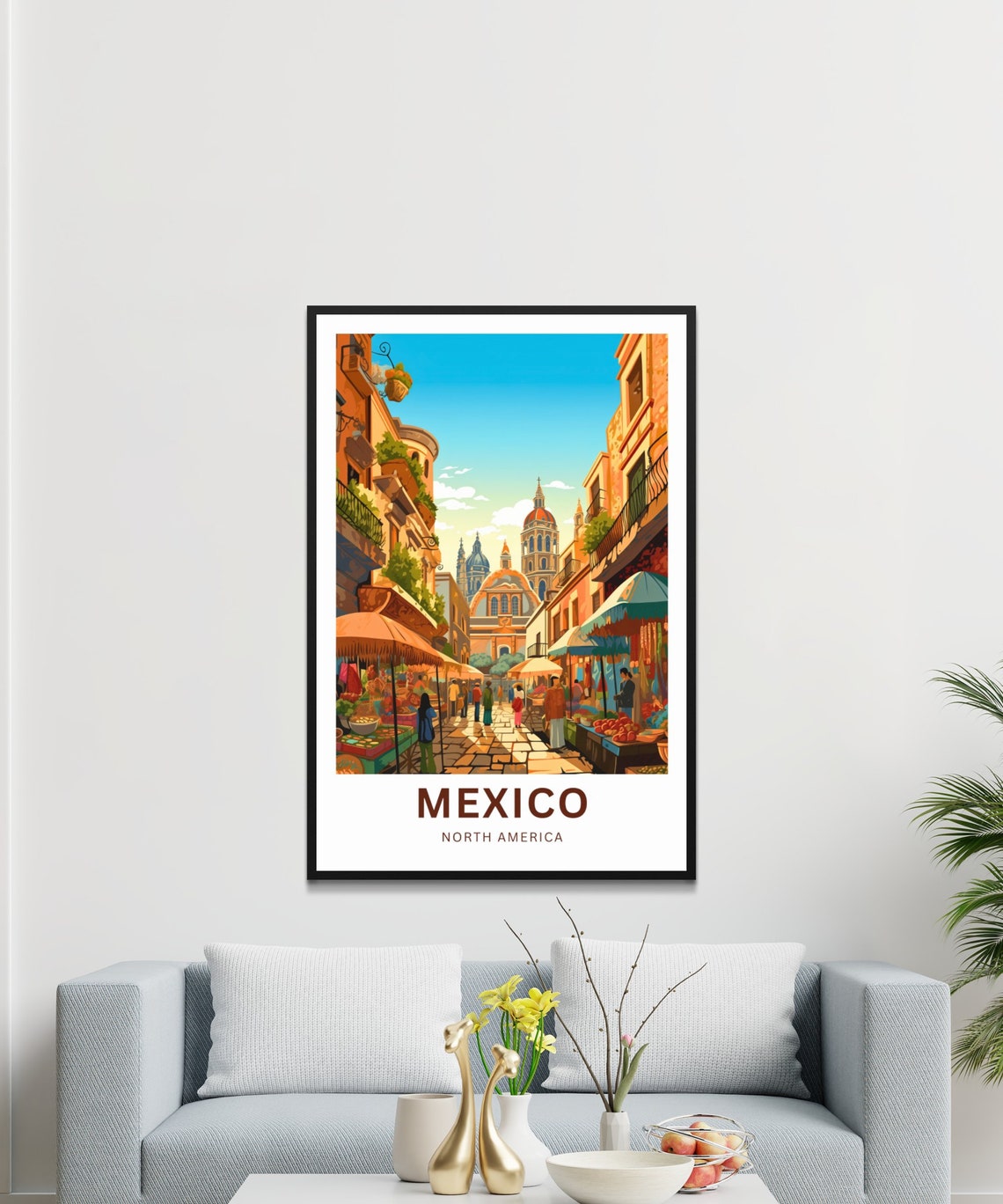 Mexico Travel Print Mexico Poster North America Wall Art Framed Present Gift North America Present - Image 3