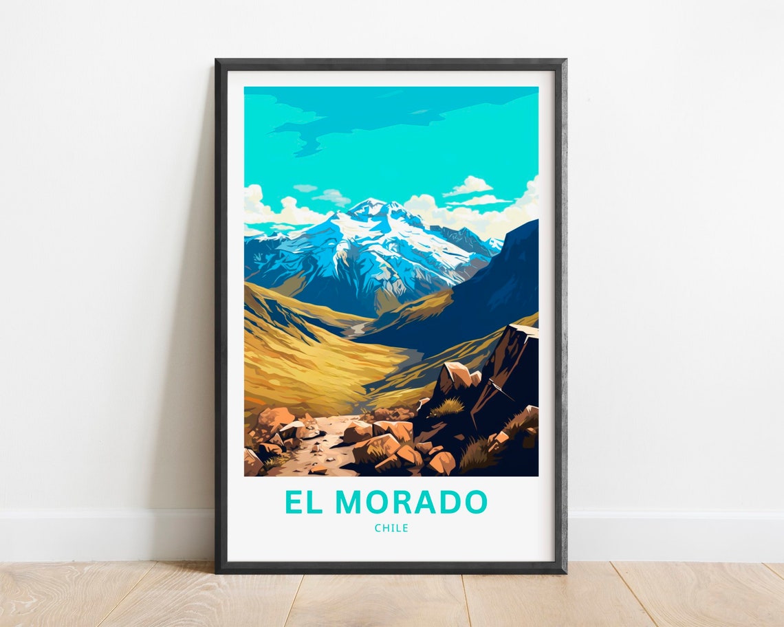 El Morado Travel Print El Morado Poster Chile Wall Art Framed Present Gift Chile Present