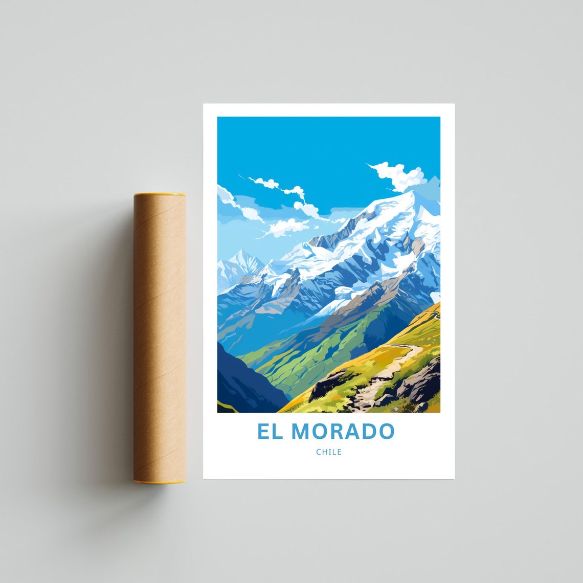 Personalized El Morado Travel Print El Morado Poster Chile Wall Art Framed Present Gift Chile Present - Image 4