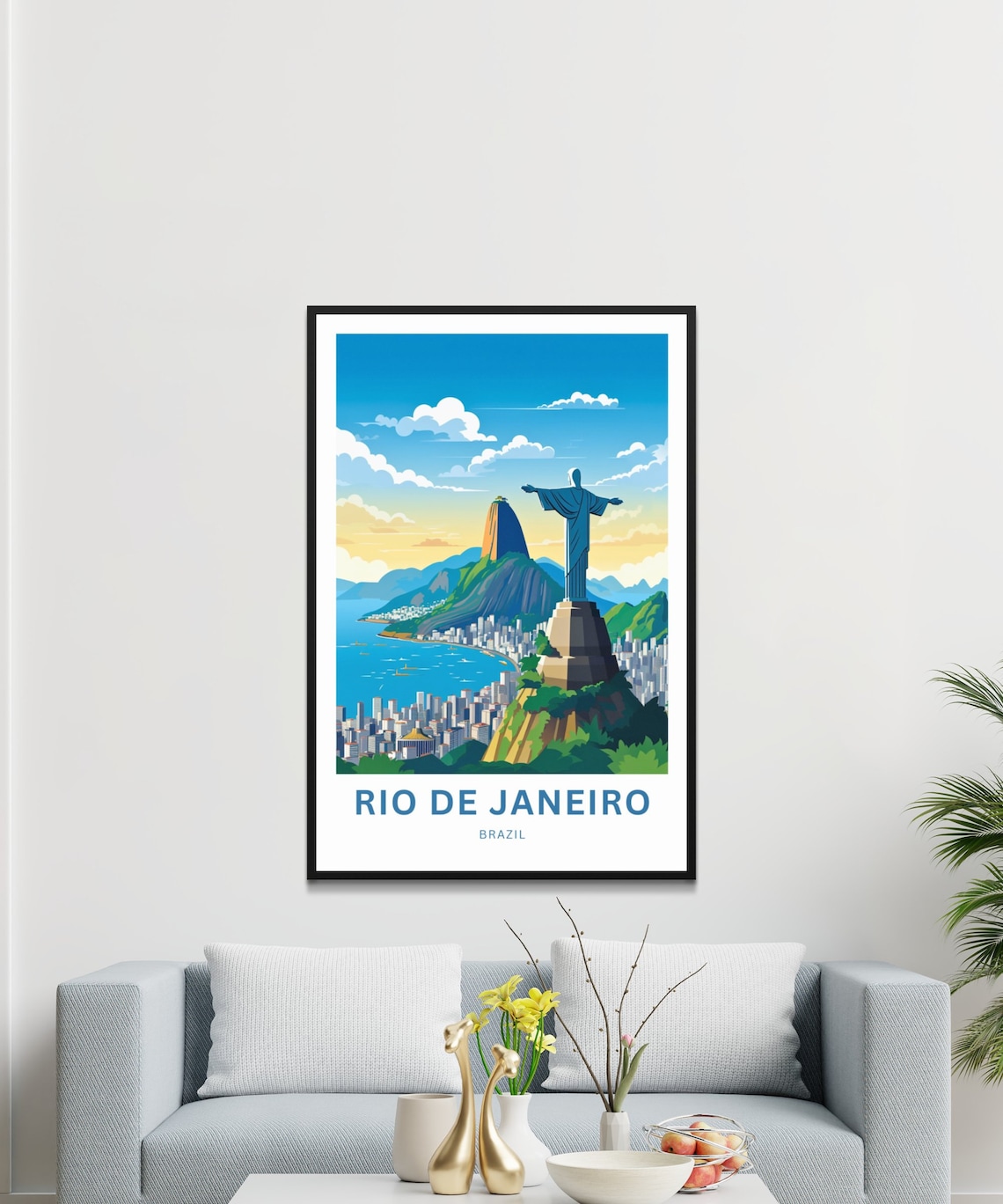 Rio de Janeiro Brazil Christ the Redeemer Sugarloaf Bay Poster - Image 2
