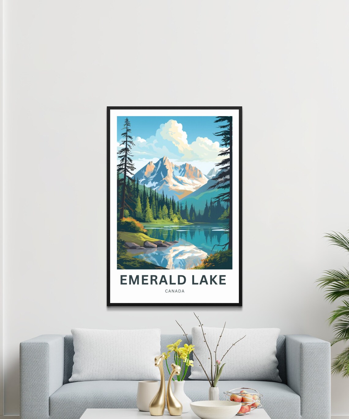 Personalized Emerald Lake Travel Poster, Canada - Image 3
