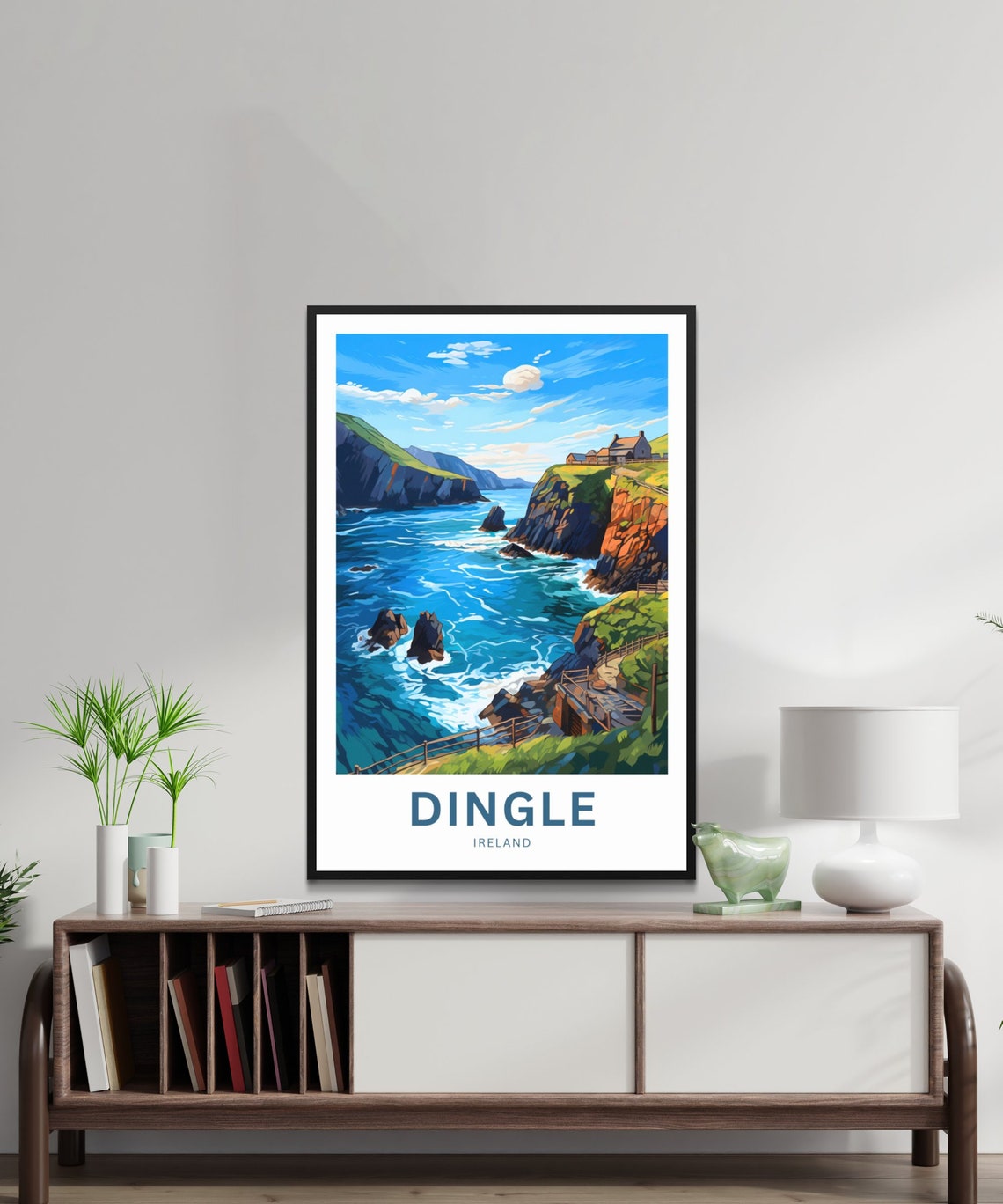Personalized Dingle Ireland Coastal Sea Cliffs Custom Travel Poster - Image 2