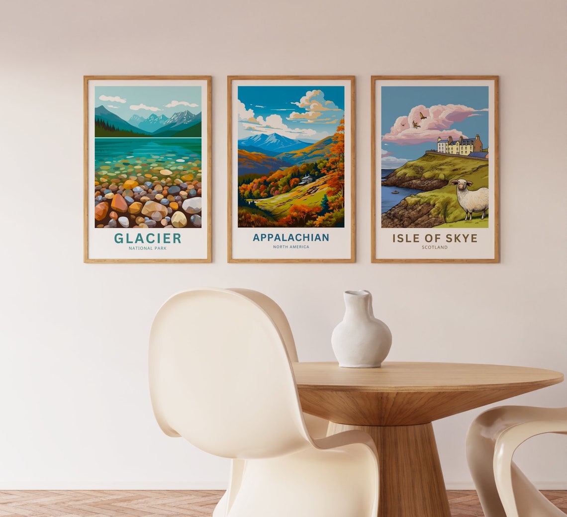 Appalachian North America Fall Foliage Cabin Personalized Art Poster - Image 3