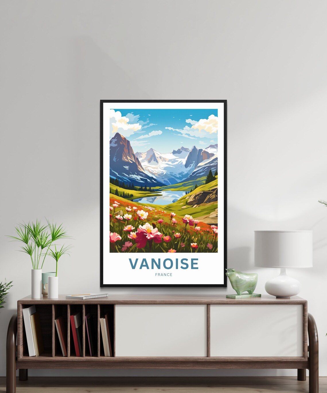 Vanoise France Alpine Lake Peaks Personalized Scenic Travel Poster - Image 2