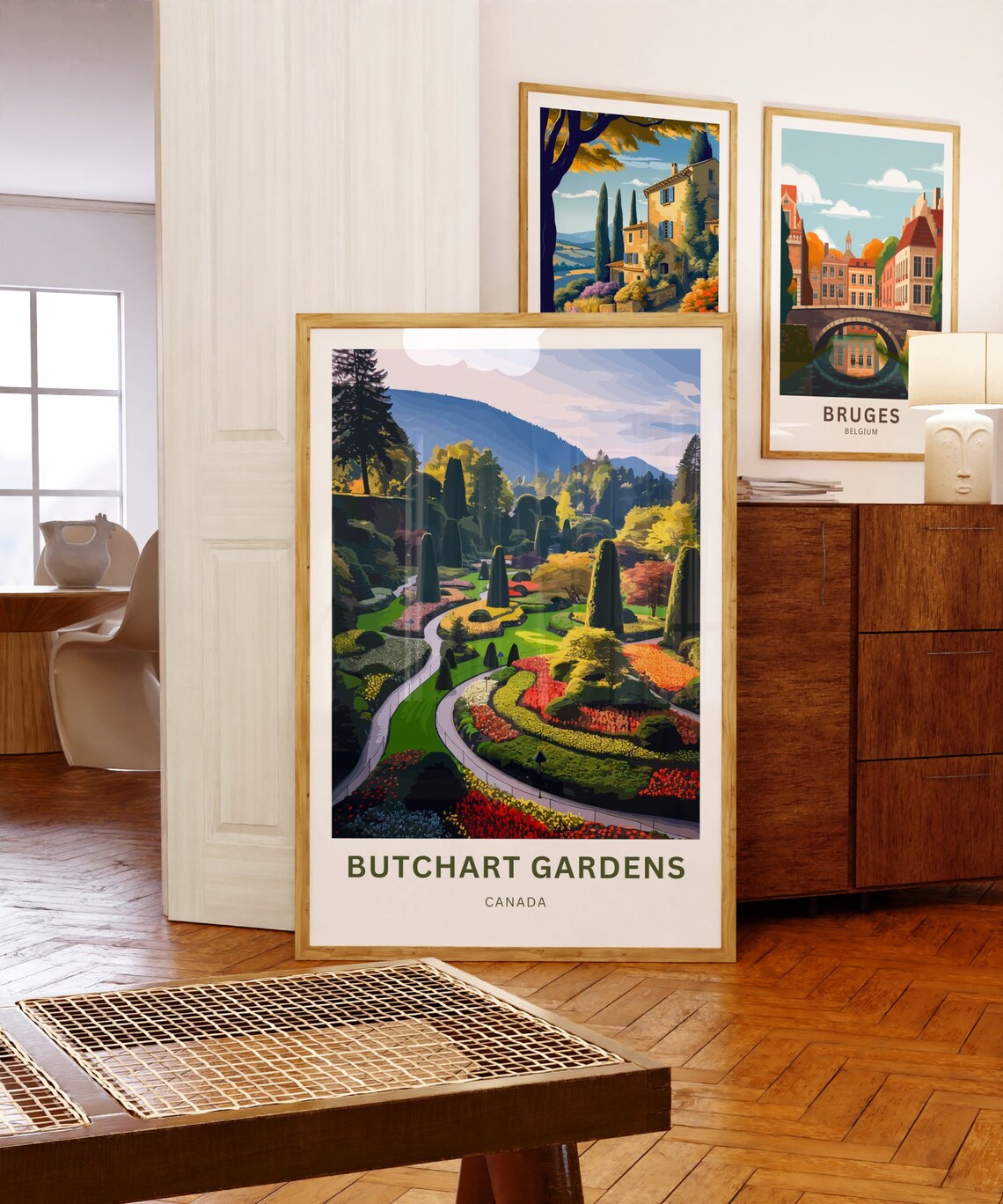 Butchart Gardens Canada Flower Gardens Paths Vintage Travel Poster - Image 5