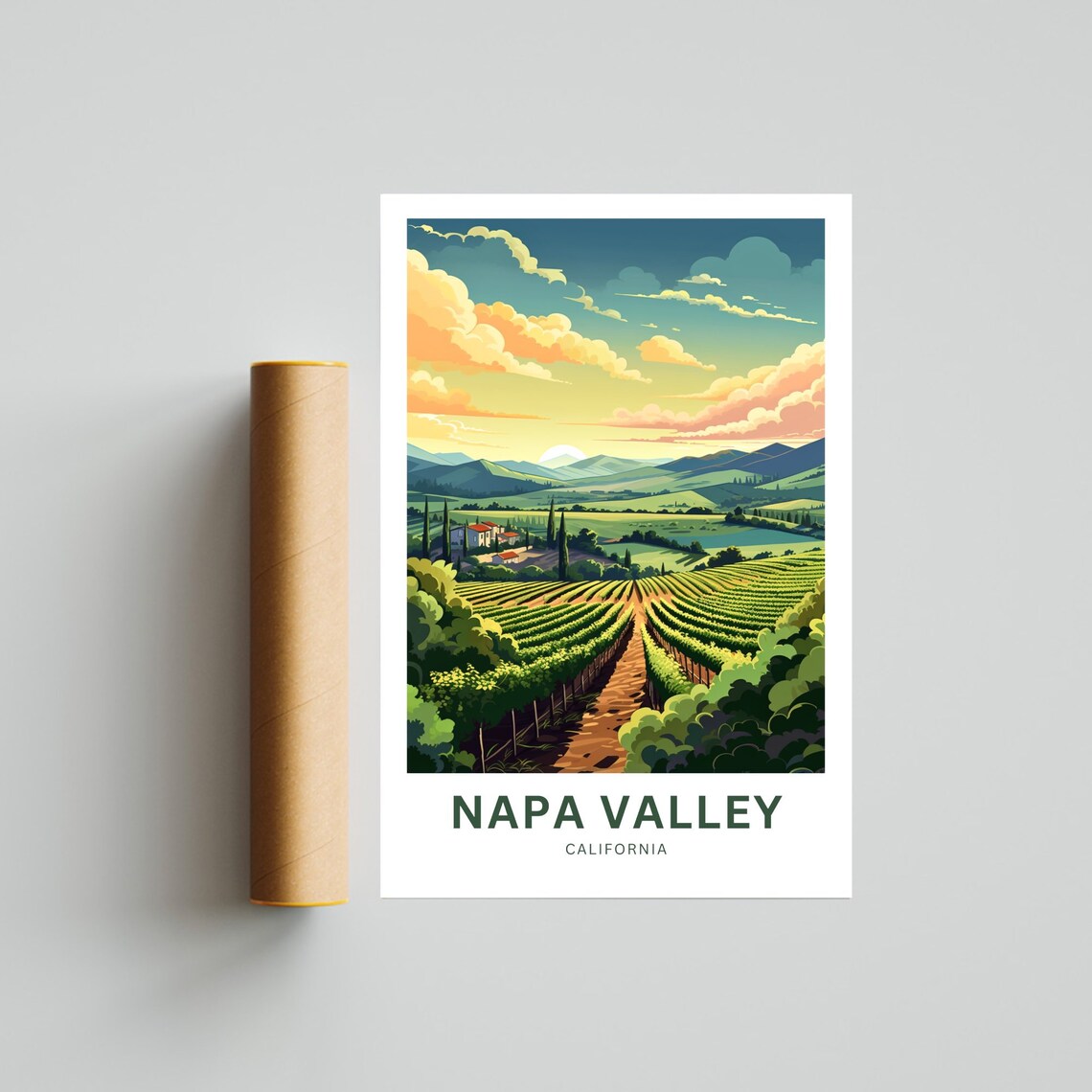 Napa Valley Travel Poster, California Wall Art - Image 4