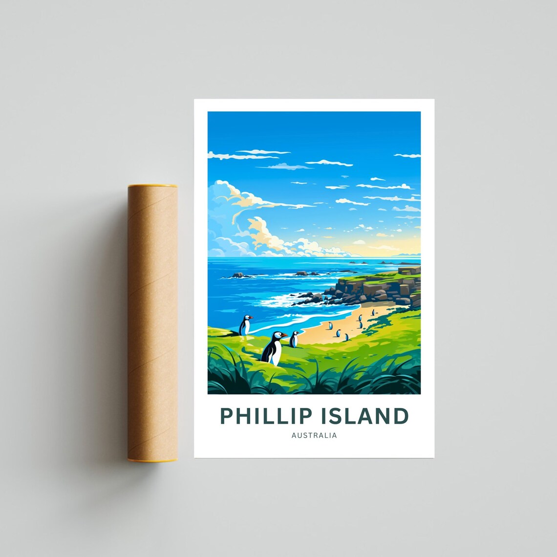 Phillip Island Travel Poster, Australia Wall Art - Image 4