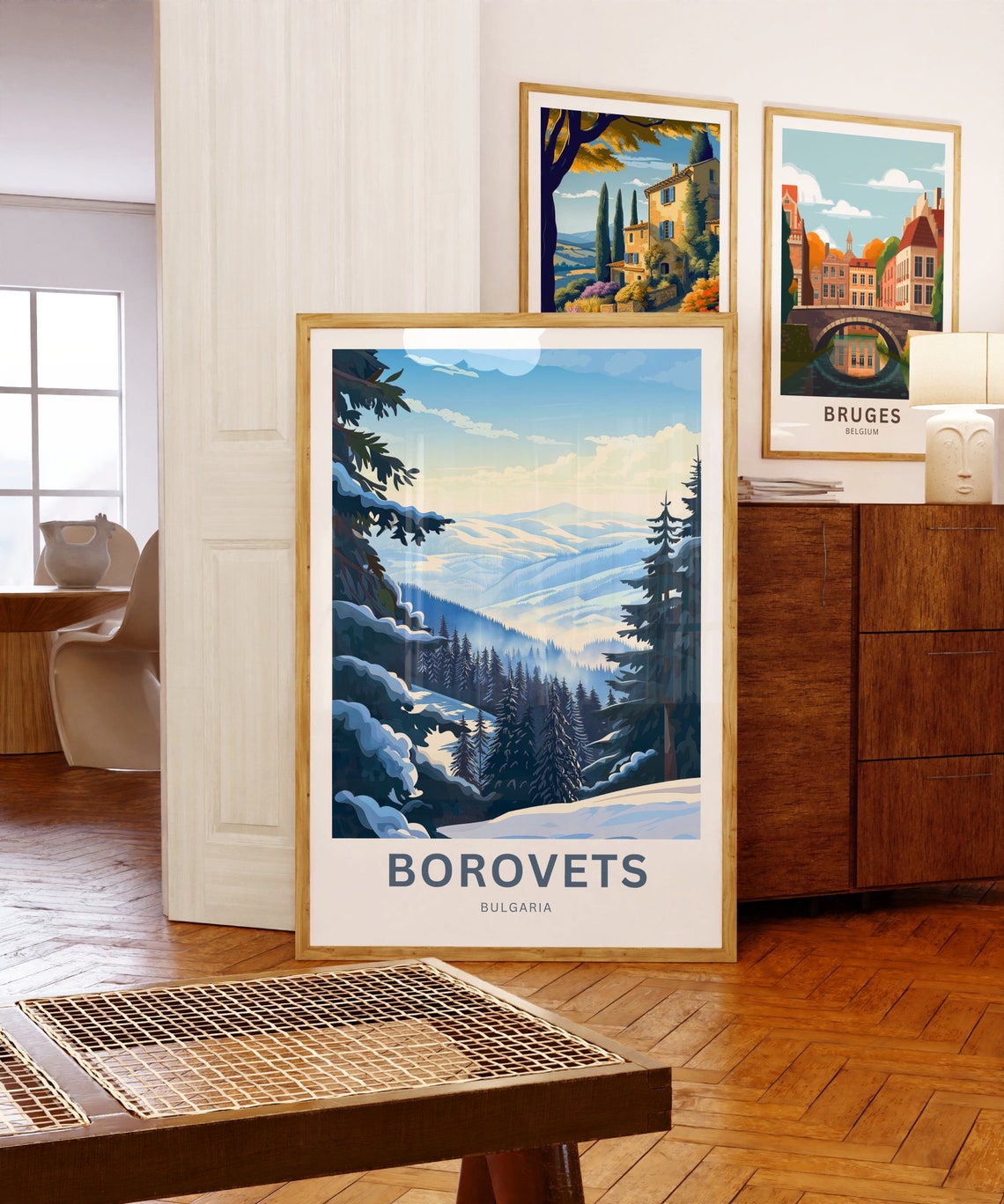 Borovets Bulgaria Winter Mountain Panorama Wide Travel Poster - Image 5