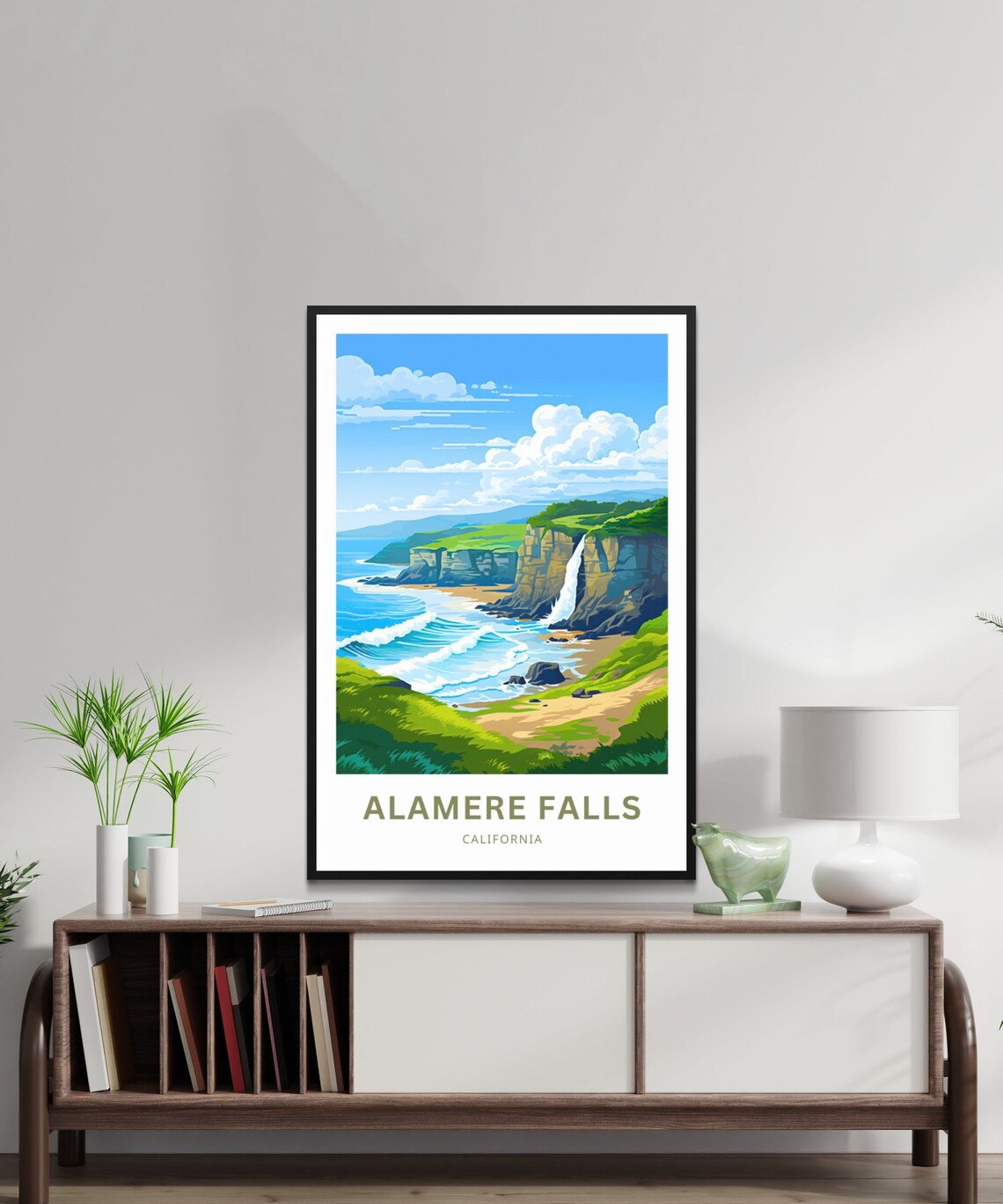 Personalized Alamere Falls Travel Poster, California - Image 2