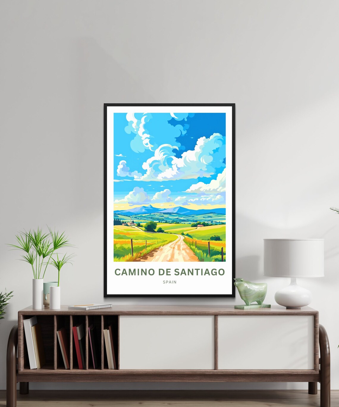 Camino de Santiago Spain Countryside Dirt Road Pilgrim Travel Poster - Image 2