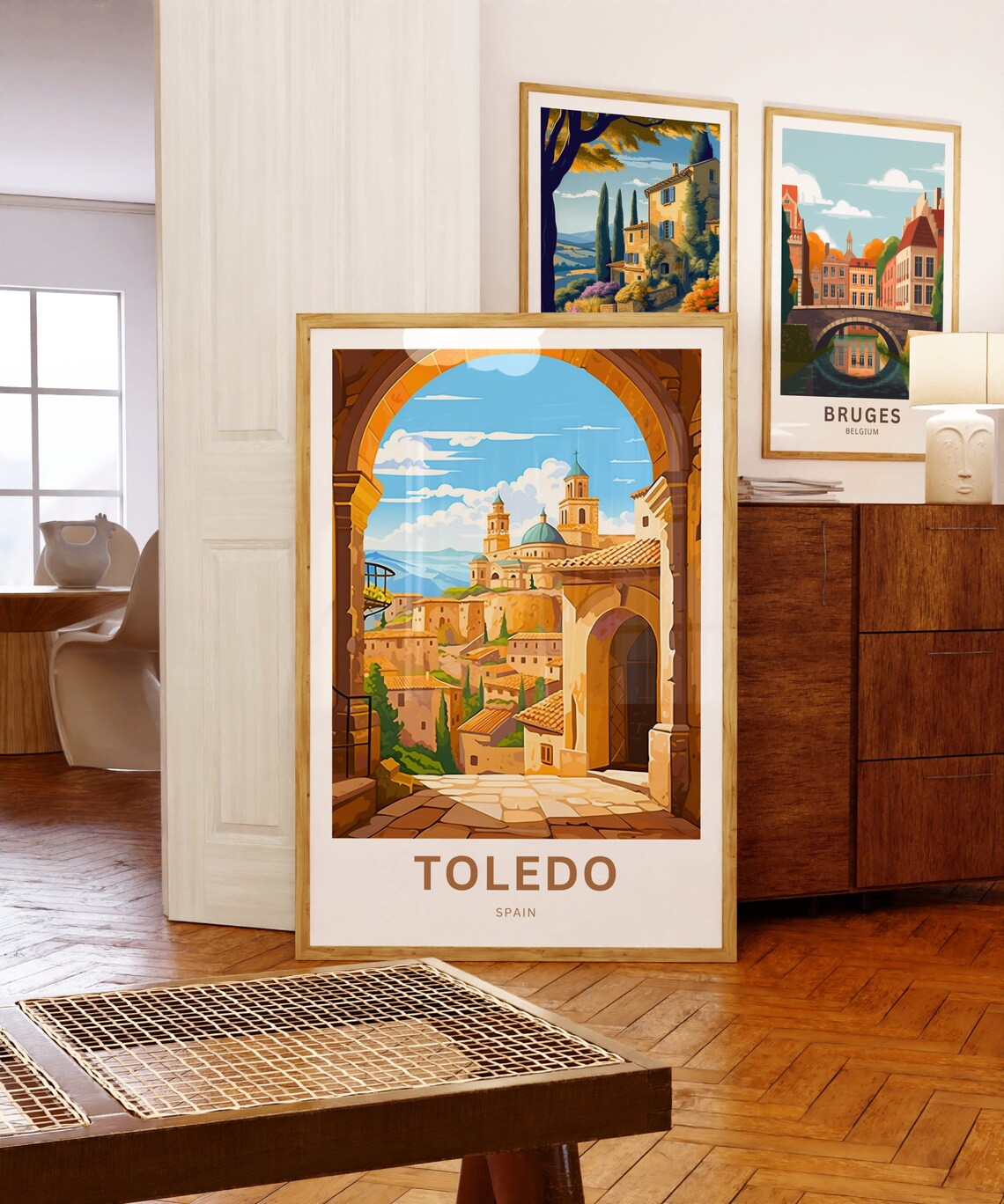 Toledo Spain Stone Archway Hilltop Old Town View Travel Poster - Image 3