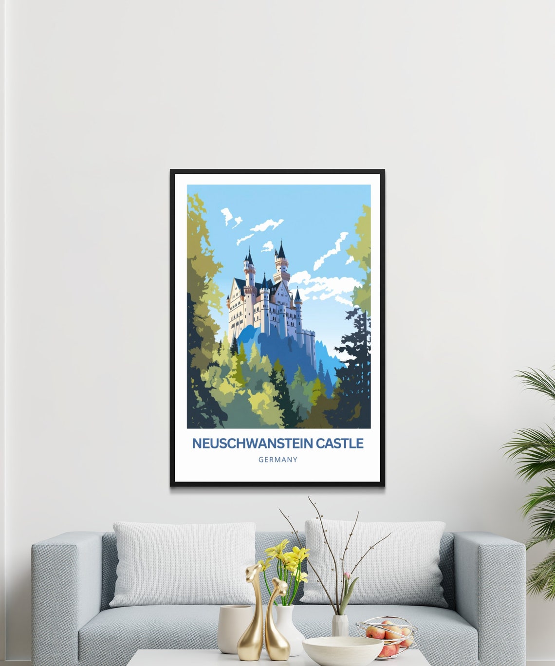 Neuschwanstein Castle Germany Fairy Tale Forest Travel Poster - Image 4