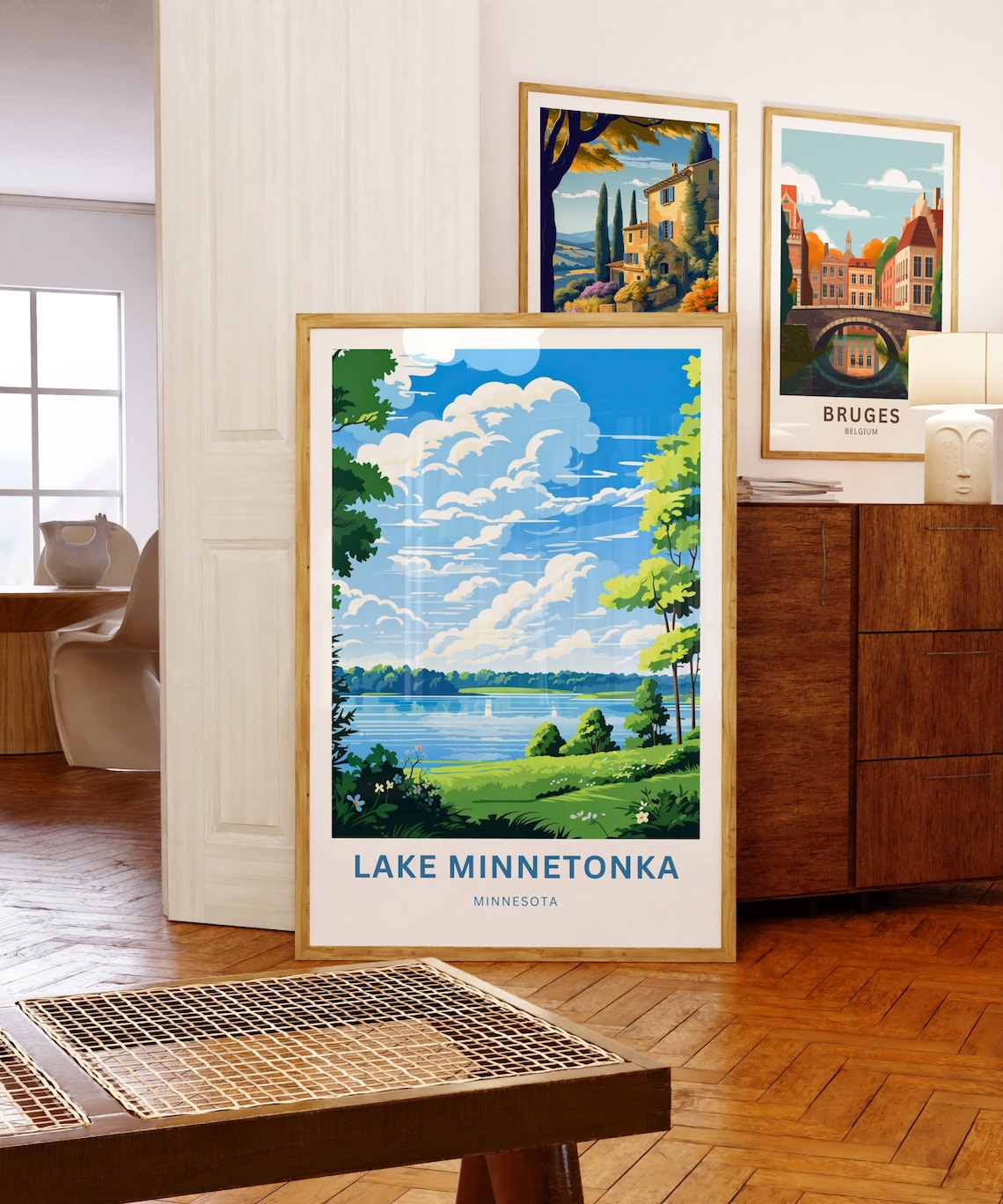 Lake Minnetonka Minnesota Lake Print Summer Shoreline Green Hills Art - Image 5