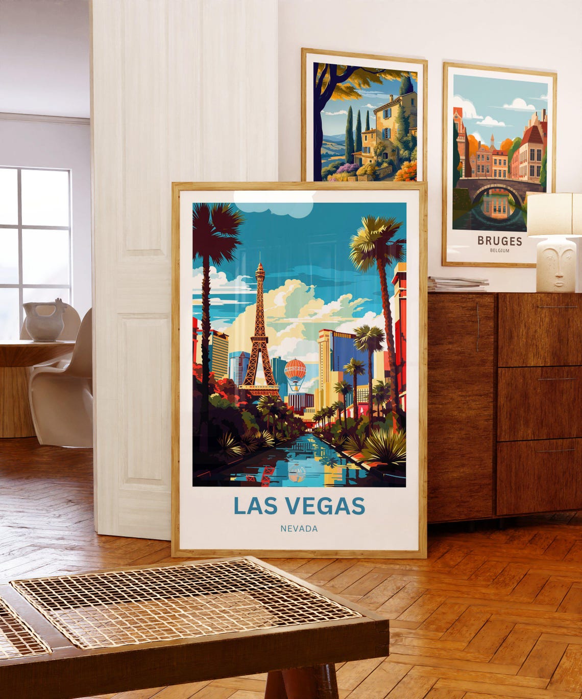 Las Vegas Nevada Paris Eiffel Tower Replica Strip Scene Poster - Image 5