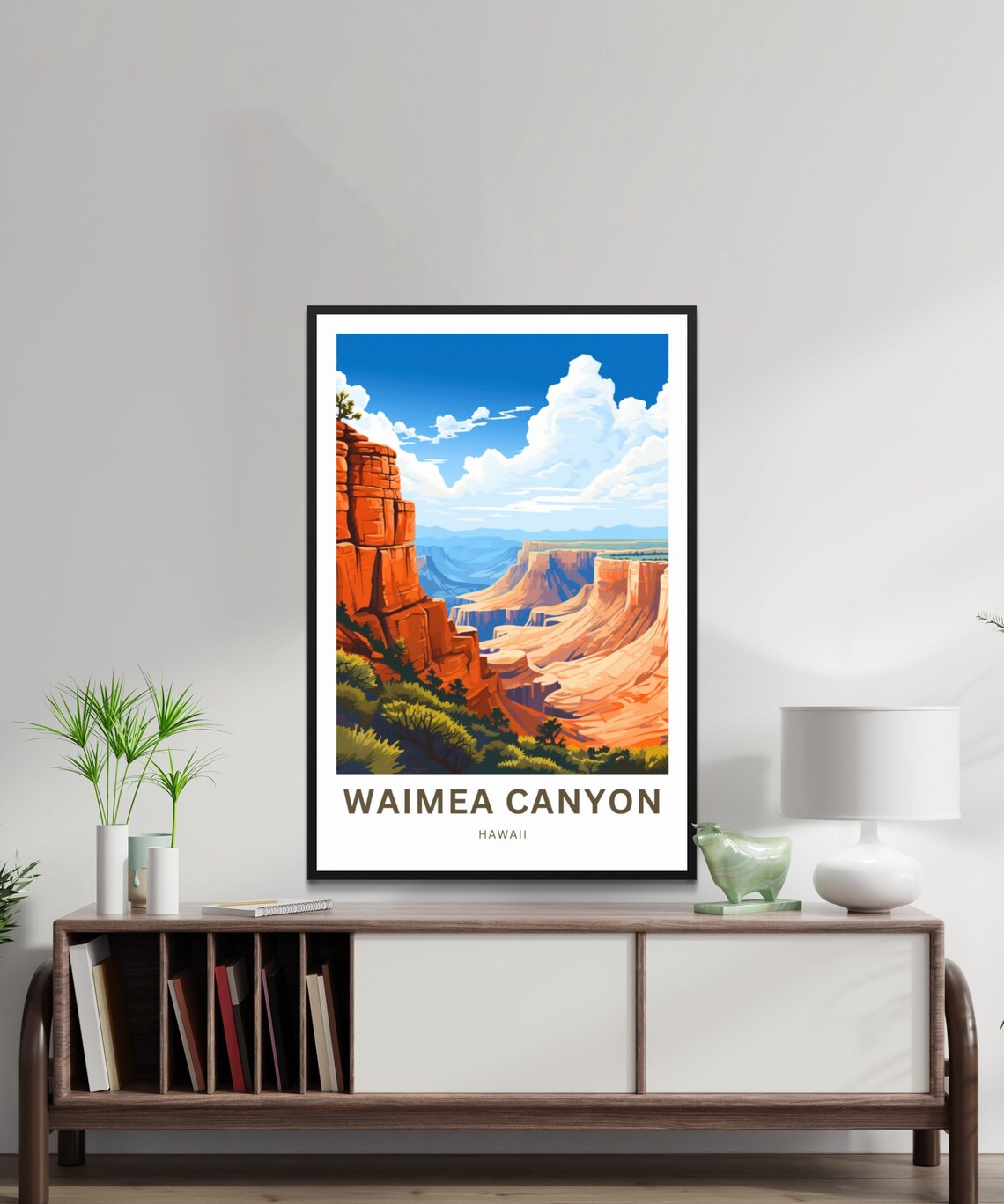 Waimea Canyon Travel Poster, Hawaii Landscape - Image 2