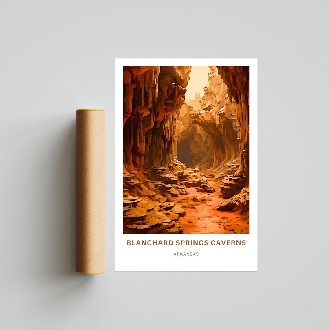 Personalized Blanchard Springs Caverns Arkansas Cave Interior Poster - Image 4