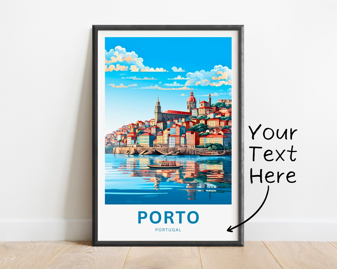 Personalized Porto Portugal Grand Waterfront Panorama Poster