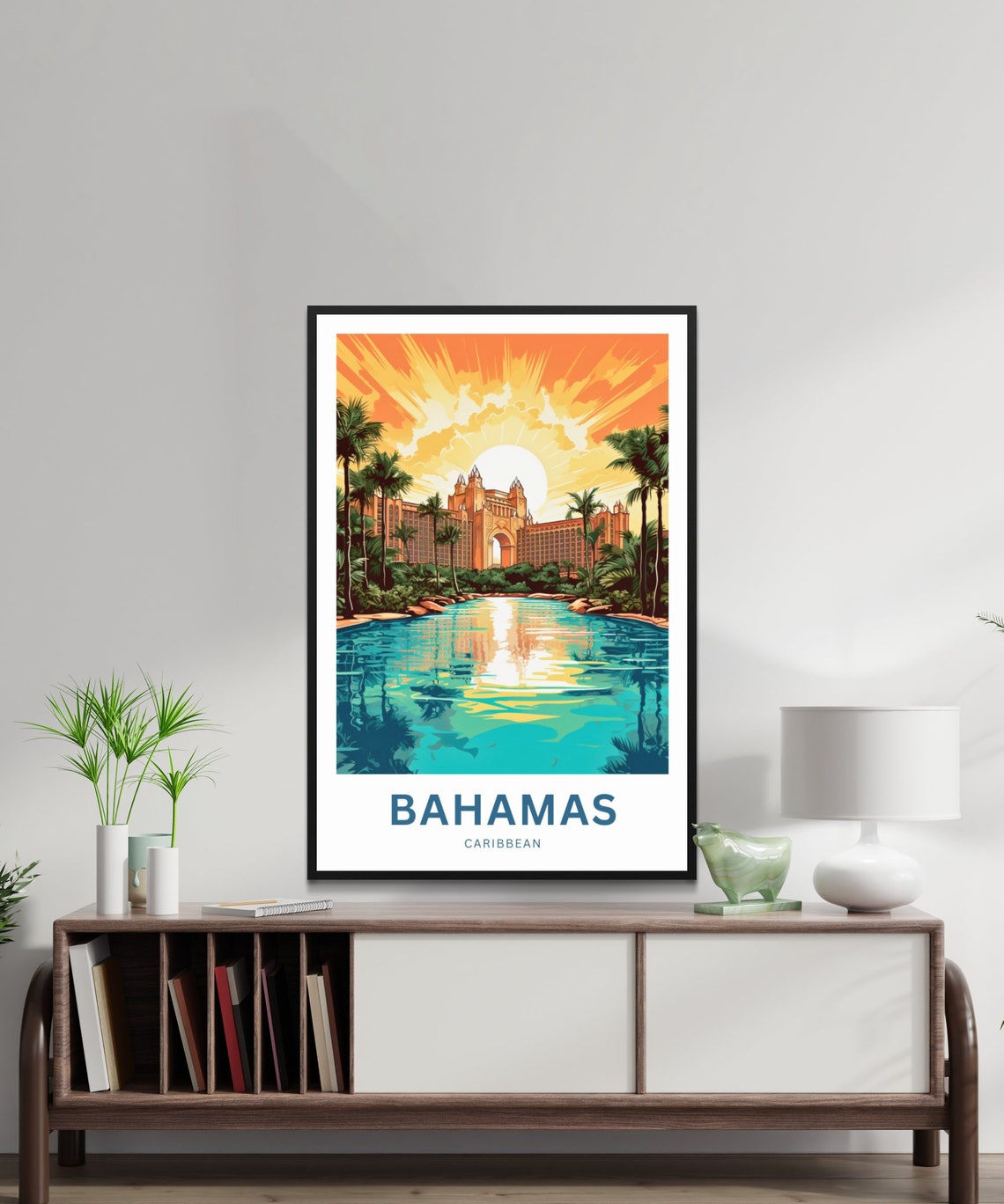 Bahamas Travel Print Bahamas Poster Caribbean Wall Art Framed Present Gift Caribbean Present - Image 3