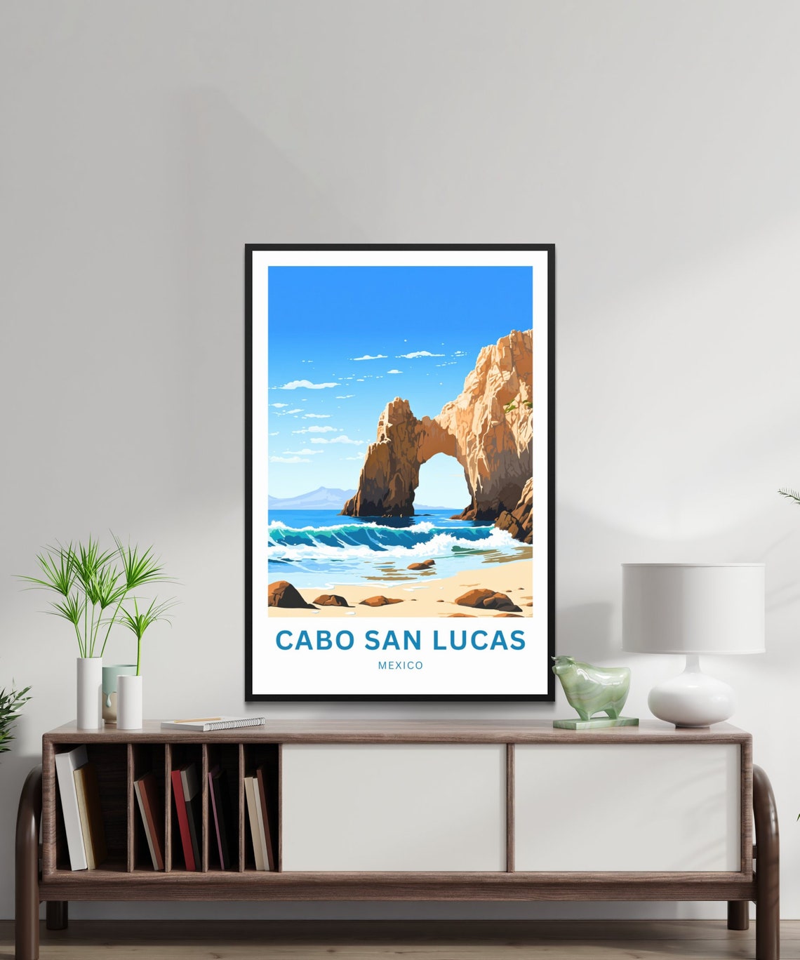 Personalized Cabo San Lucas Travel Print Cabo San Lucas Poster Mexico Wall Art Framed Present Gift Baja California Peninsula Present - Image 4