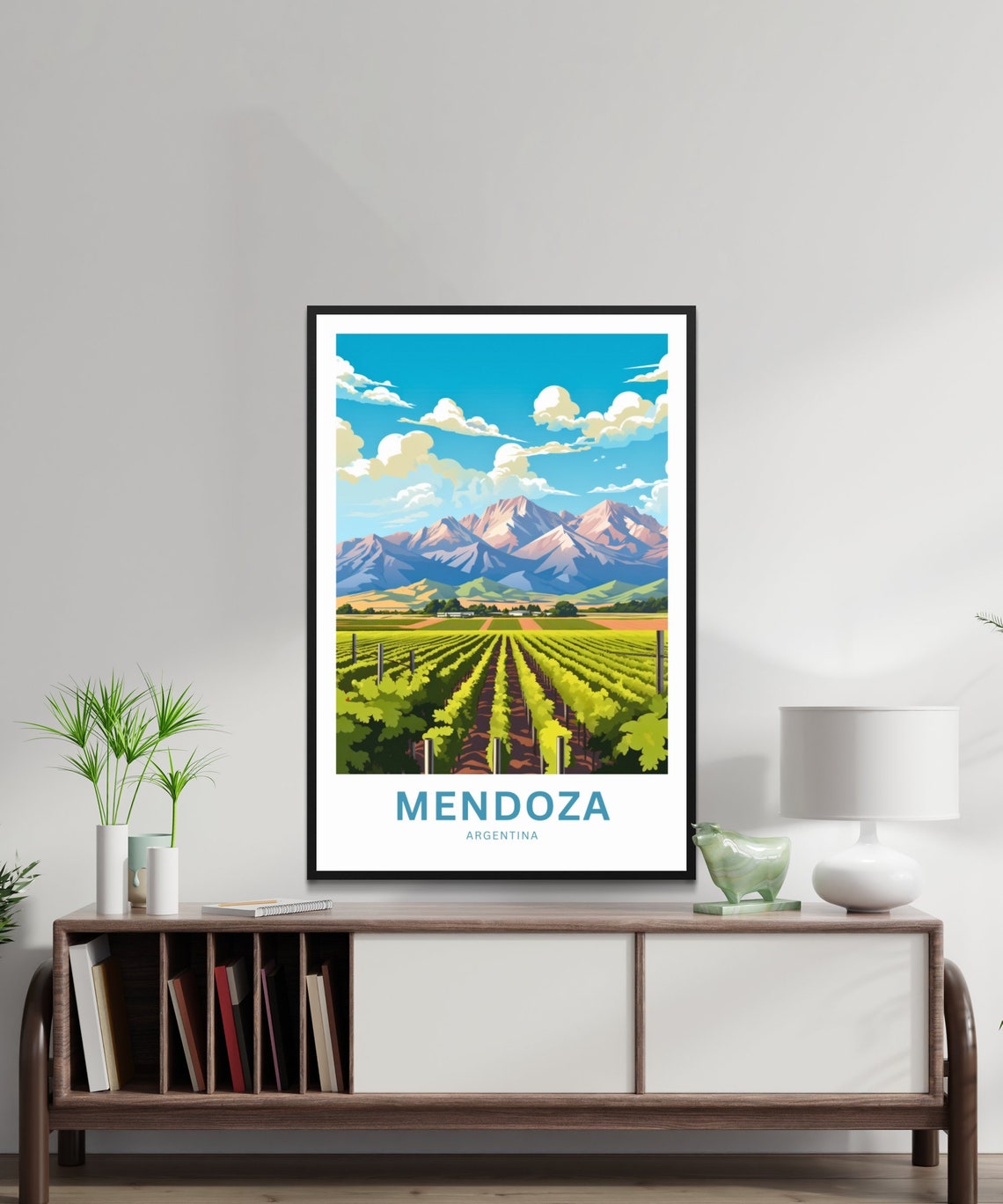 Personalized Mendoza Travel Print Mendoza Poster Argentina Wall Art Framed Present Gift Argentina Present - Image 2