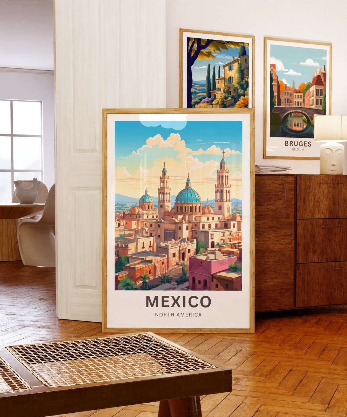 Mexico Travel Print Mexico Poster North America Wall Art Framed Present Gift North America Present - Image 5