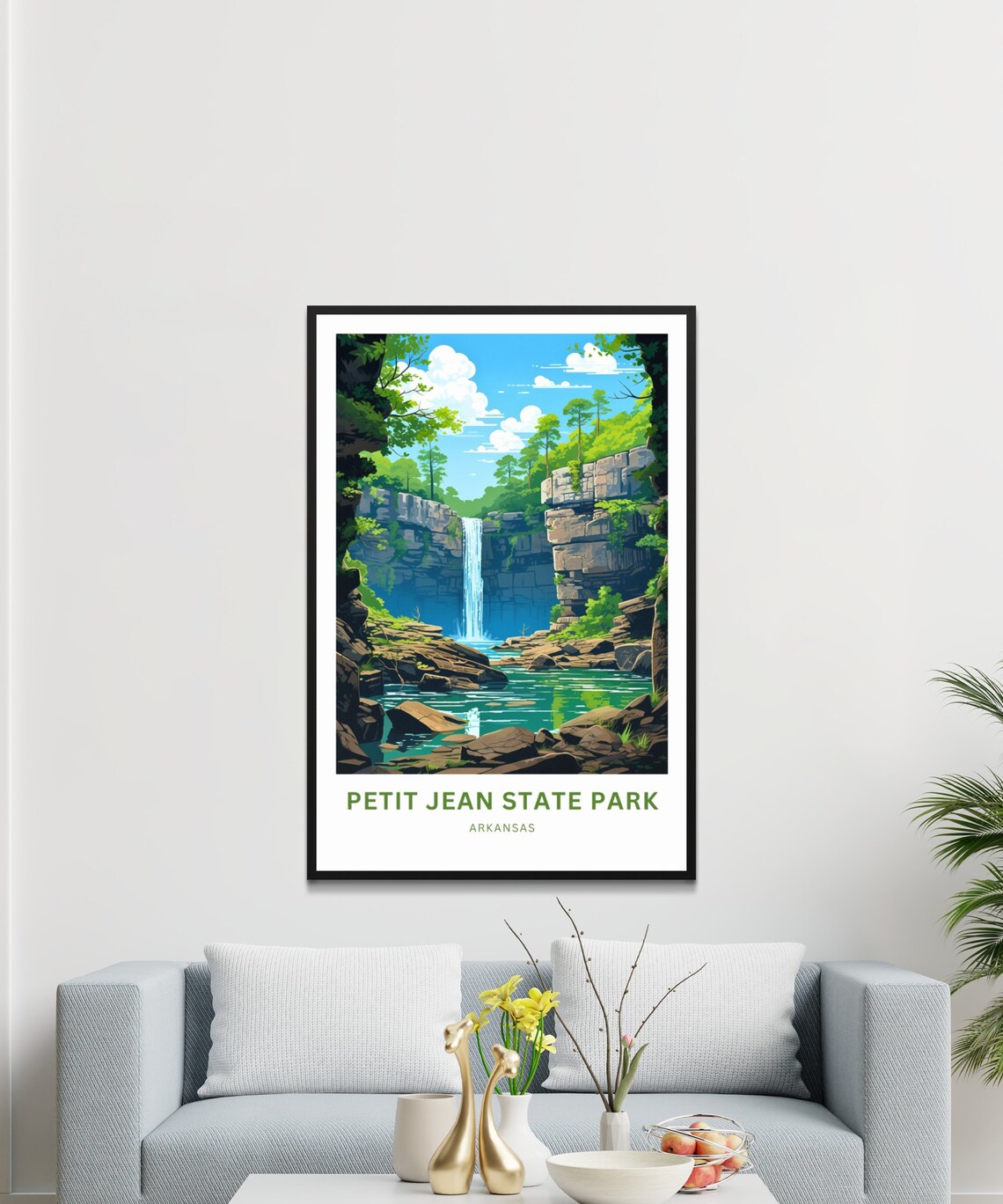 Petit Jean State Park Arkansas Waterfall Gorge Emerald Lake Poster - Image 3