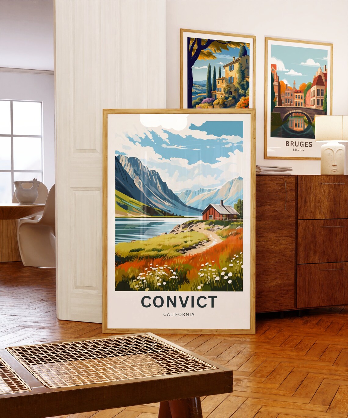 Convict Lake Travel Poster, California Wall Art - Image 5