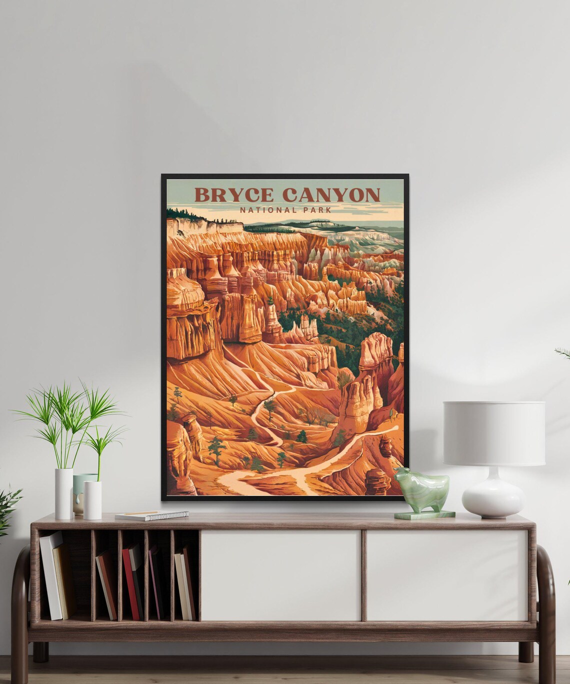 Bryce Canyon National Park Vintage Hoodoos Sunset View Poster - Image 2