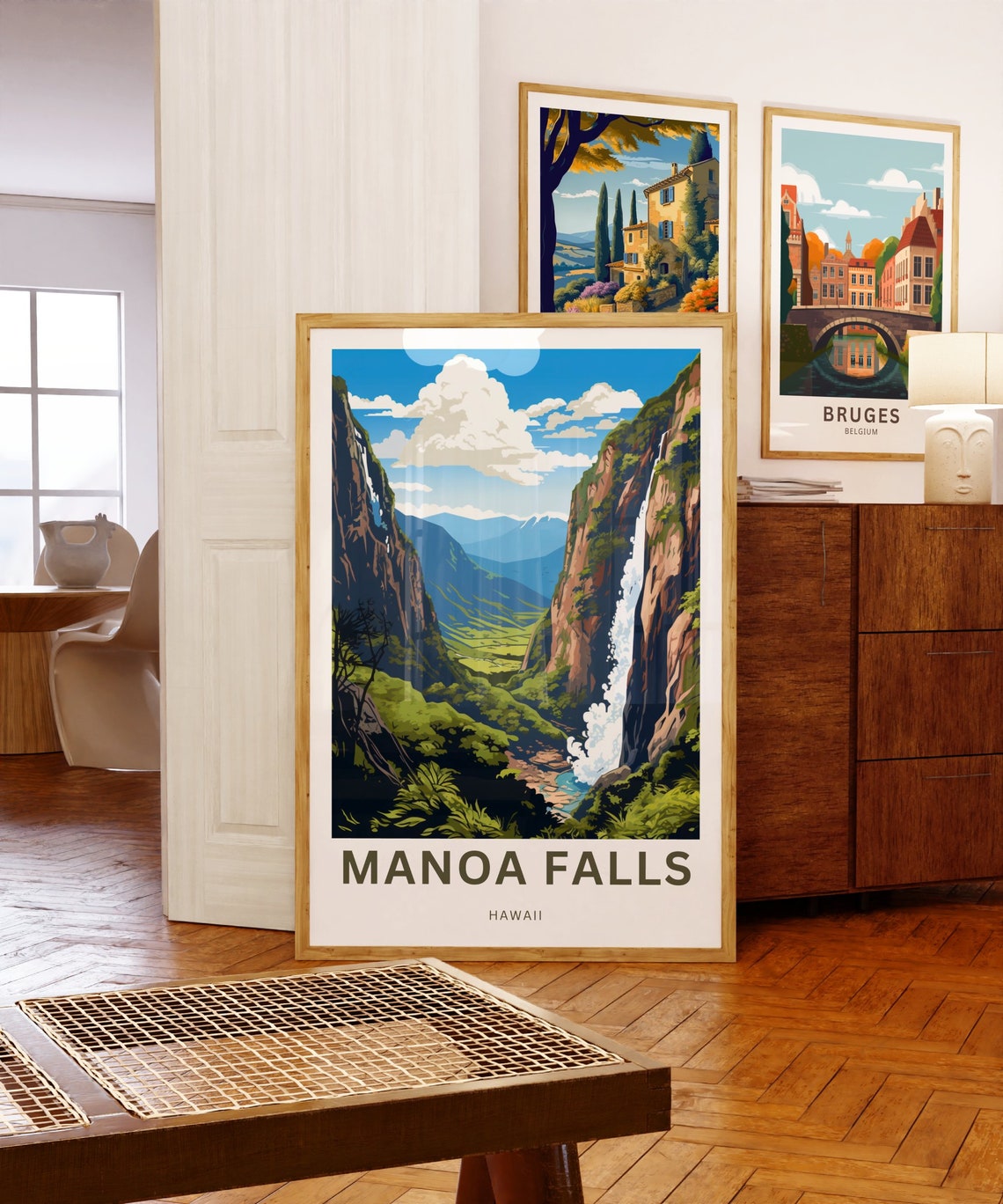 Manoa Falls Hawaii Waterfall Canyon Rainforest Travel Poster - Image 5