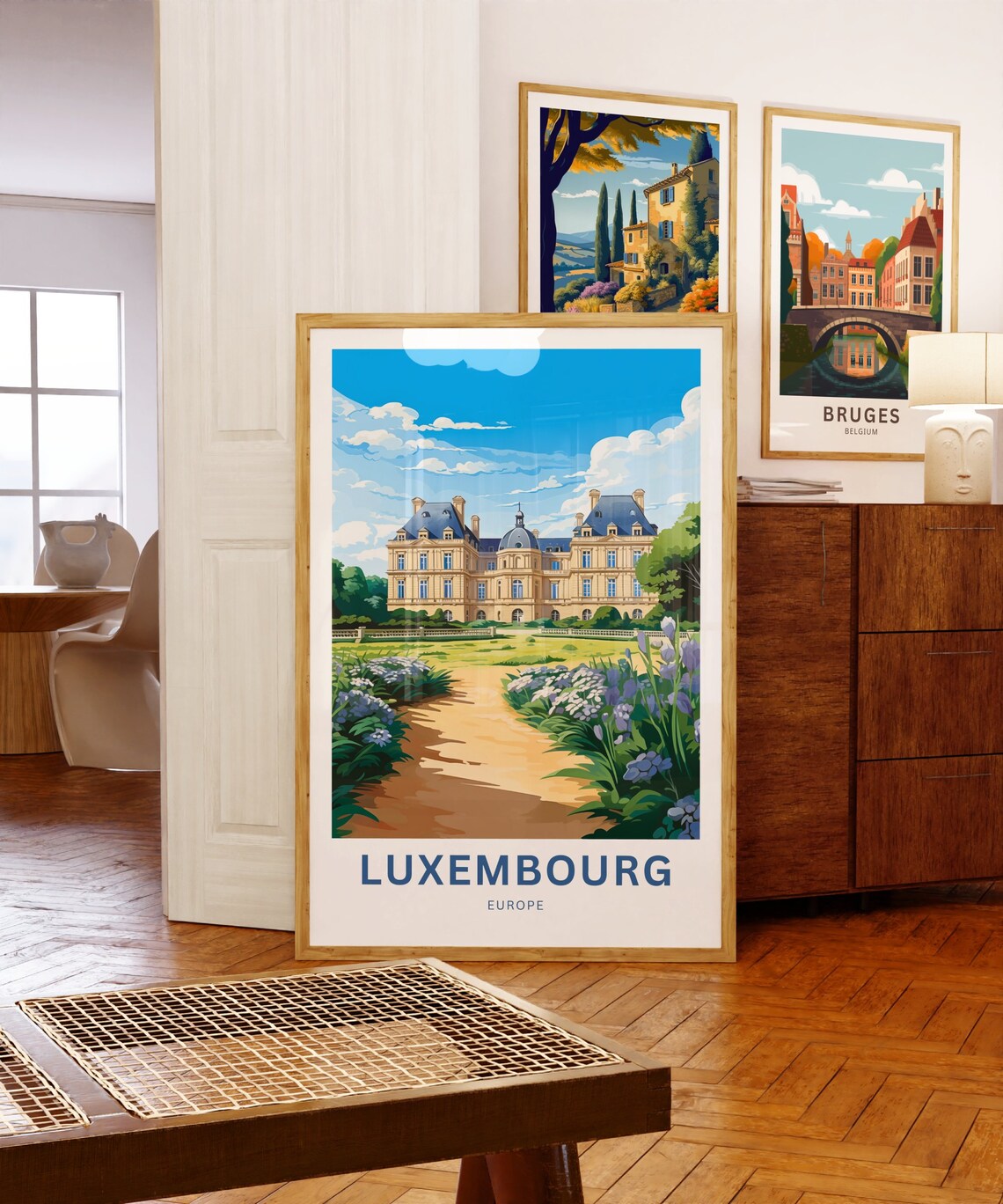Personalized Luxembourg Europe Grand Palace Garden Path Poster - Image 5