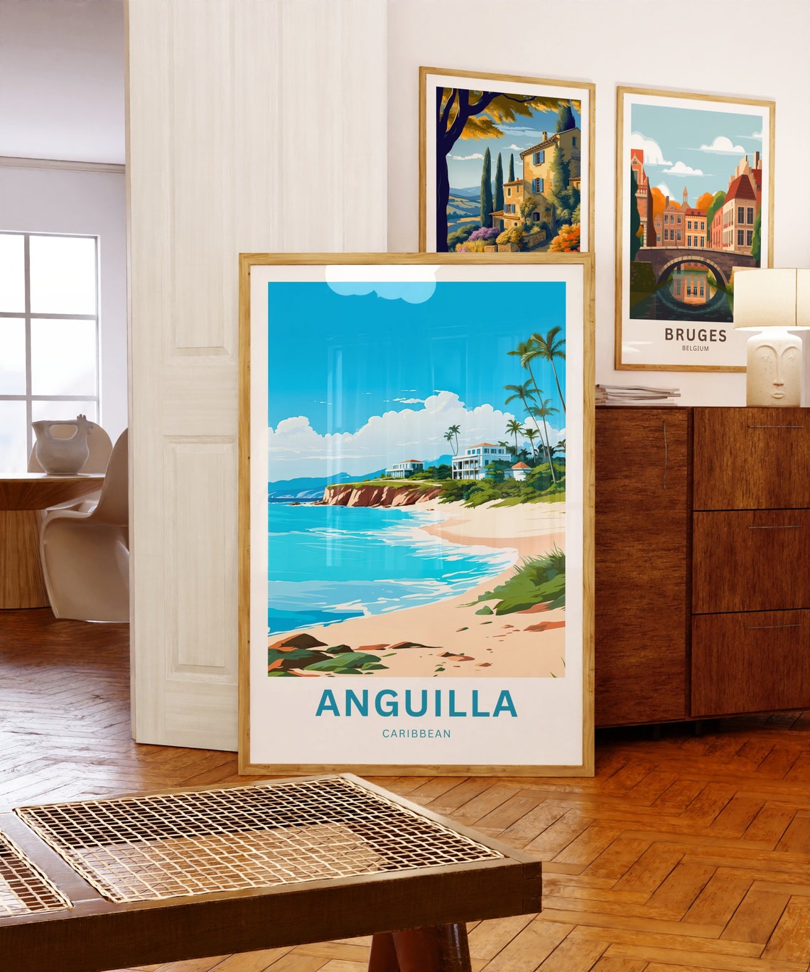 Anguilla Travel Print Anguilla Poster Caribbean Wall Art Framed Present Gift Caribbean Present - Image 5