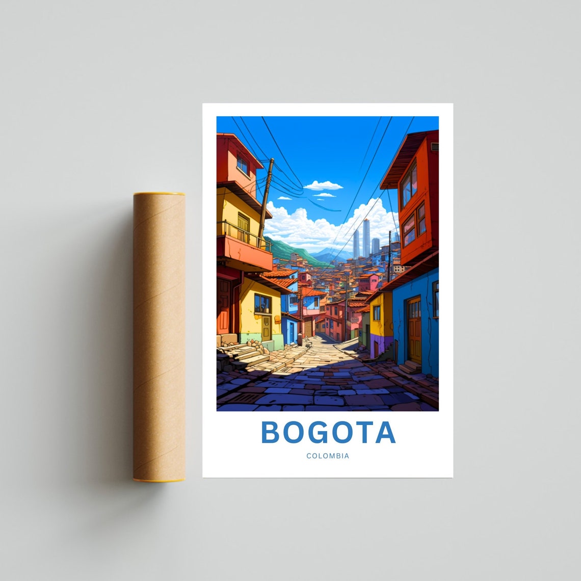 Bogota Travel Print Bogota Poster Colombia Wall Art Framed Present Gift Colombia Present - Image 4
